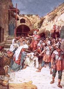 İsa çarmıhının ağırlığı altında batıyor by William Brassey Hole