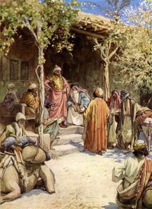 Joshuas treaty with the men of Gibeon - Bible by William Brassey Hole