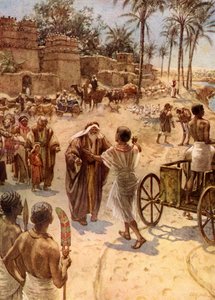 The meeting of Jacob and Joseph in Egypt - Bible