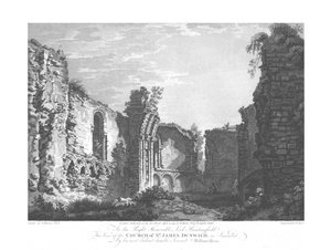 St James Kilisesi, Dunwich, 18. yüzyılın sonlarında.