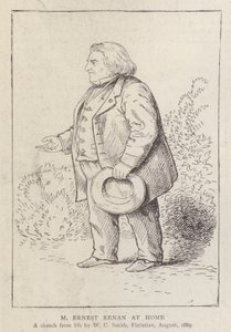 Ernest Renan, Fransız filozof ve din tarihçisi, evinde by William C. Smith