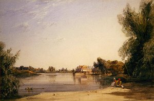 Seine Nehri Üzerinde Bir Değirmen by William Callow