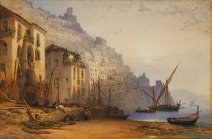 Kıyıdan Amalfi - Bir Yaz Sabahı, 1887 by William Callow
