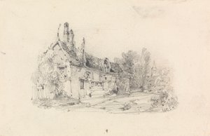 Uzakta Kiliseli Çiftlik Evi by William Callow