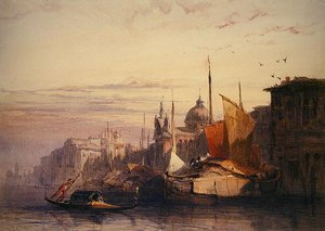 Venedik (kağıt üzerine sulu boya) by William Callow
