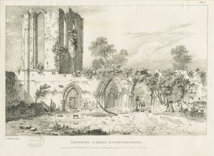 Croxden Abbey: gravür, nd [1821] (baskı)