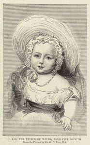H R H Galler Prensi, Beş Aylık (gravür) by William Charles (after) Ross