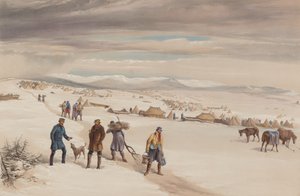 Doğuya bakan İkinci Tümen Kampı. Ocak 1855 by William Crimea Simpson