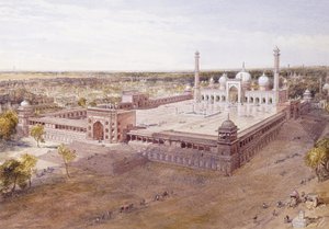 Jami Mescidi, Delhi, 1864 by William Crimea Simpson