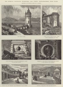 Liverpool Corporation Su İşleri, Lake Vyrnwy, Montgomeryshire, Kuzey Galler by William Crimea Simpson
