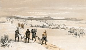 2. Tümen kampı, doğuya bakıyor, Ocak 1855 by William Crimea Simpson