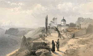 The monastery of St George and Cape Fiolente, looking west by William Crimea Simpson