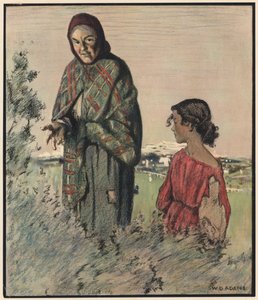 Çingene, "Falını söyle, güzel beyefendi" (renkli taş) by William Dacres Adams