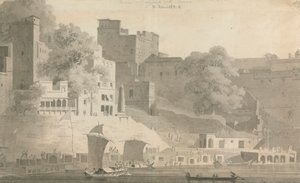 Bramha ve Nursingdara Ghat, Varanasi by William Daniell
