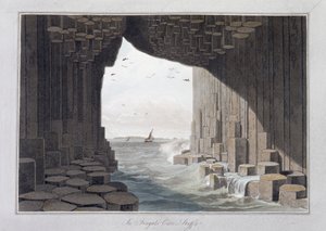 Fingal Mağarasında, Staffa, İskoçya, 1829 by William Daniell