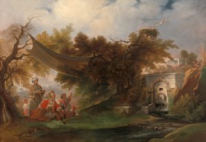 Bir Derenin Yanında Figürlerle Hint Manzarası [1985, Cormack, YCBA Concise Catalogue] by William Daniell