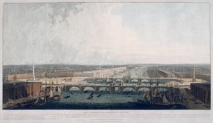 Önerilen Londra Köprüsü, Londra, 1802. by William Daniell