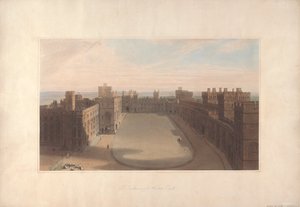 Dörtgen, Windsor Kalesi - Yuvarlak Kuleden Görünüm, Windsor Kalesi by William Daniell