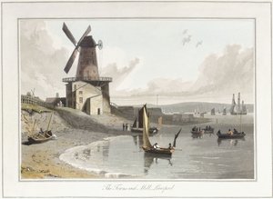 Towns-end Mill, Liverpool, 1814-1825 by William Daniell