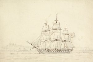 Üç Direkli Gemi by William Daniell