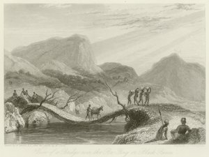 Ba-Fing üzerindeki bir köprünün görünümü by William Daniell