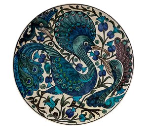 Fantastik Tavuskuşu Tabağı by William de Morgan