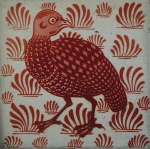 Keklik desenli kiremit (seramik) by William de Morgan