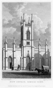 Yeni kilise, Somers Kasabası, Camden, Londra, 1827.
