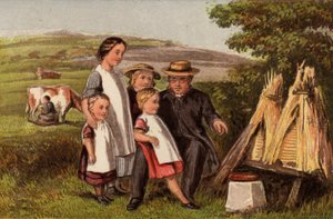Sektör: kırsal kesimde arı kovanlı aile (chromolitho)