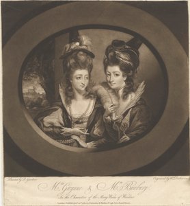 Windsor'un Şen Kadınları Karakterlerinde Bayan Gwynne ve Bayan Bunbury by William Dickinson