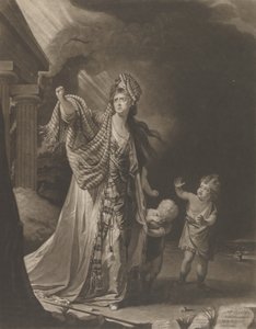 Medea Karakterinde Bayan Yates, 1771. by William Dickinson