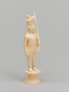 Beyaz piyon, satranç taşı, Hindistan, 1820 dolaylarında