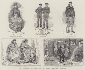 Lewis Adası Crofters, Batı Hebridler by William Douglas Almond
