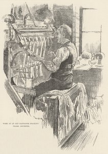 Eski El Dokuması Çorap Çerçevesinde Çalışma, Leicester by William Douglas Almond