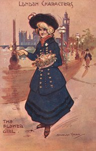 Londra Karakterleri: çiçek kız (renkli taş) by William Dudley Ward
