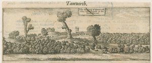 Tamworth - Panorama: bakır levha gravürü ve [17. yüzyıl]