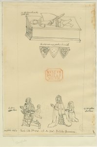Tamworth Kilisesi - Mezar: mürekkeple izleme ve [?17. yüzyıl] (çizim)