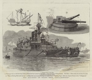 HMS Collingwood Gemisinde Kaza by William Edward Atkins