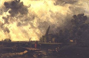 Medway Kıyısında Sahne - Fırtınalı Bir Gün by William Edward Dighton