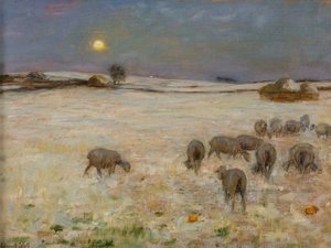 Karda Koyun (tuval üzerine yağlı boya) by William Edward Stott