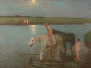 nehir kıyısı by William Edward Stott