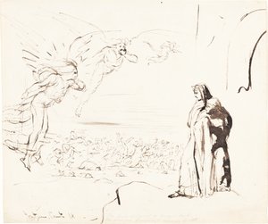 Cehennemden bir sahne (canto IX) by William Etty