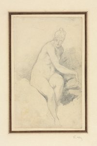 Oturmuş Çıplak. by William Etty