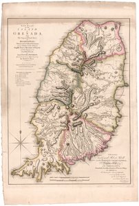 Paterson tarafından Grenada Adası'nın Yeni Planı by William Faden
