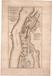 Sauthier tarafından New York Adası'nın Kuzey Kısmının Topografik Haritası by William Faden