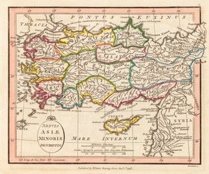 Antik Küçük Asya. Harita.