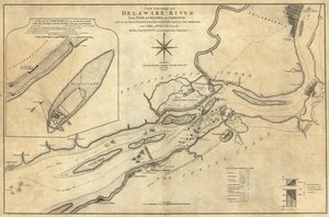 Philadelphia'dan Chester'a Delaware Nehri'nin Seyri by William Faden