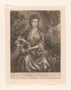 Portret van Sarah Chicheley Madam Plowden (nesnedeki başlık) by William Faithorne (I)