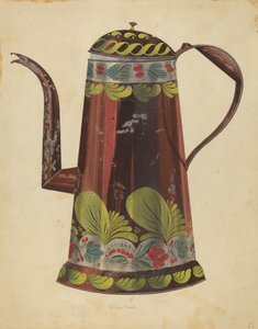 Toleware Teneke Cezve, c. 1937. by William Frank