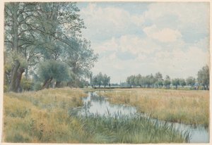 Ives, Huntingdonshire yakınlarındaki nehir manzarası